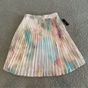 Chic Pastel Pleated A-Line Skirt